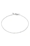 Monica Vinader Gold Shimmer Chain Bracelet In 14kt Solid White Gold