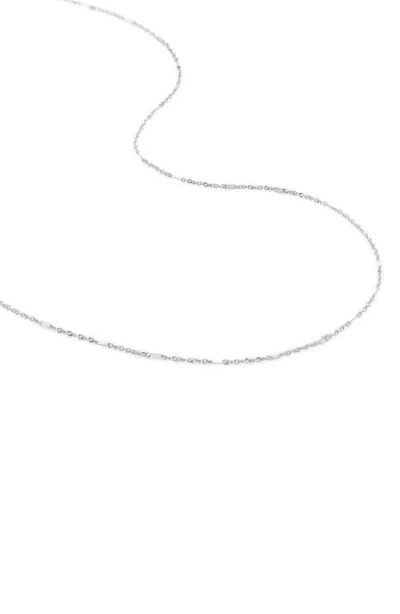 Monica Vinader Shimmer Chain Necklace In White