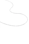Monica Vinader Shimmer Chain Necklace In 14kt Solid White Gold