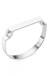 Monica Vinader Engravable Signature Bangle In Silver