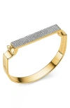 Monica Vinader Signature Diamond Bangle In Gold/diamond