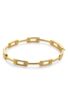Monica Vinader Signature Link Bangle Bracelet In 18ct Gold Vermeil