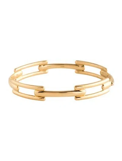 Pre-owned Monica Vinader Signature Link Bangle Bracelet, 7" In Multicolor