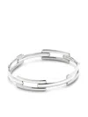 Monica Vinader Womens Sterling Silver Signature Recycled Sterling-silver Link Bangle In Silver