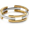 Monica Vinader Signature Link Mix Stack Ring In Gold