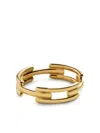 Monica Vinader Signature Link Stacking Ring In Gold