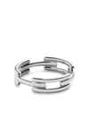 Monica Vinader Signature Link Stacking Ring In Silver