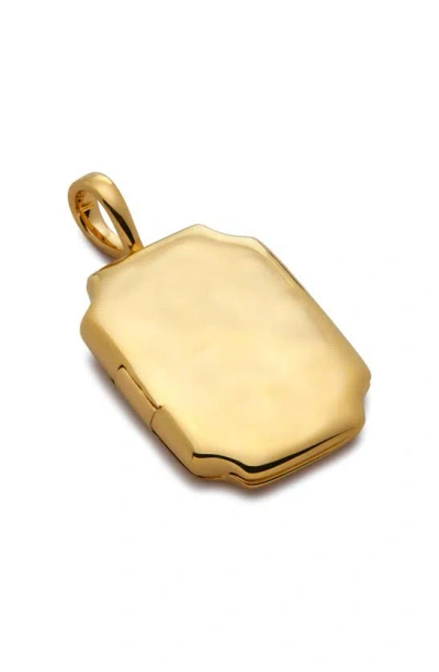 Monica Vinader Gold Signature Locket In 18ct Gold Vermeil