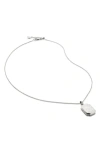 Monica Vinader Signature Locket Necklace In Sterling Silver