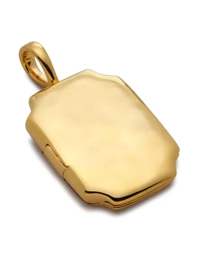Monica Vinader Womens Yellow Gold Signature 18ct Yellow Gold-plated Vermeil Sterling-silver Locket