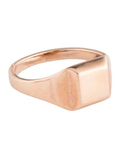 Pre-owned Monica Vinader Signature Signet Ring In Multicolor