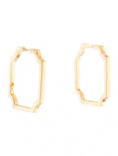 Pre-owned Monica Vinader Signature Skinny Medium Hoop Earrings In Multi