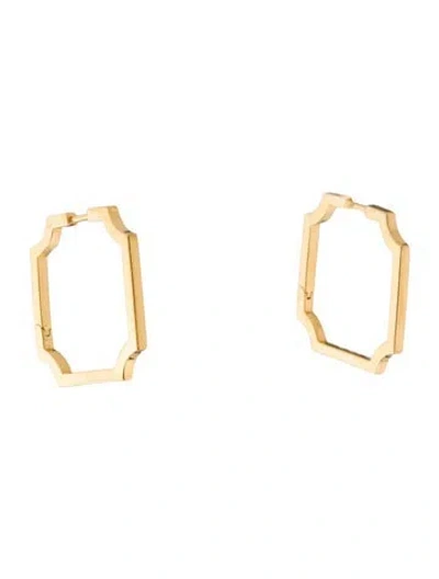 Pre-owned Monica Vinader Signature Skinny Medium Hoop Earrings In Multi