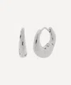 Monica Vinader Sterling Silver Deia Huggie Earrings In Silver