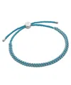 Monica Vinader Silver Rio Mini Friendship Bracelet In Light Blue