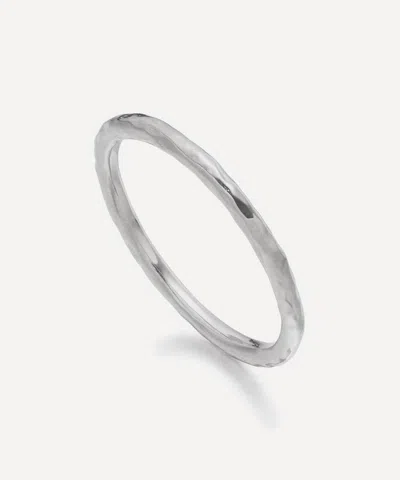 Monica Vinader Silver Siren Hammered Ring