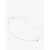 Monica Vinader Womens Yellow Gold Siren 14ct Yellow-gold And Emerald Chain Necklace In Yellow Gold