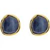 Monica Vinader Siren 18k Gold Vermeil Kyanite Stud Earrings In Blue