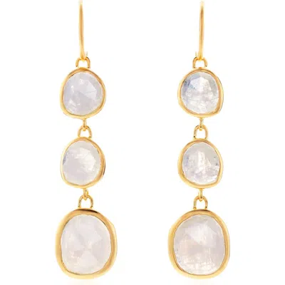 Monica Vinader Siren Cocktail Drop Earrings In 18k Gold Vermeil