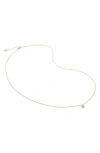 Monica Vinader Siren Emerald Pendant Necklace In Gold