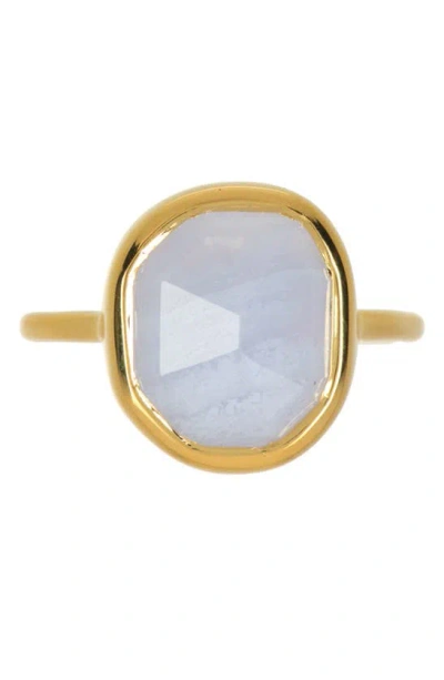 Monica Vinader Siren Medium Stacking Ring In Yellow Gold