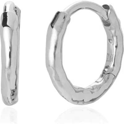 Monica Vinader Siren Mini Huggie Earrings In Metallic