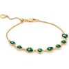 Monica Vinader Siren Mini Nugget Bracelet In 18k Gold Vermeil/green Onyx