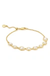 Monica Vinader Siren Mini Nugget Cluster Bracelet, Os In Gold/ Moonstone