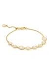 Monica Vinader Siren Mini Nugget Cluster Bracelet In Gold/moonstone