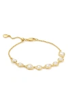 Monica Vinader Siren Mini Nugget Cluster Bracelet In Gold/moonstone