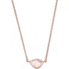 Monica Vinader Siren Mini Nugget Pendant Necklace In Rose Gold/rose Quartz