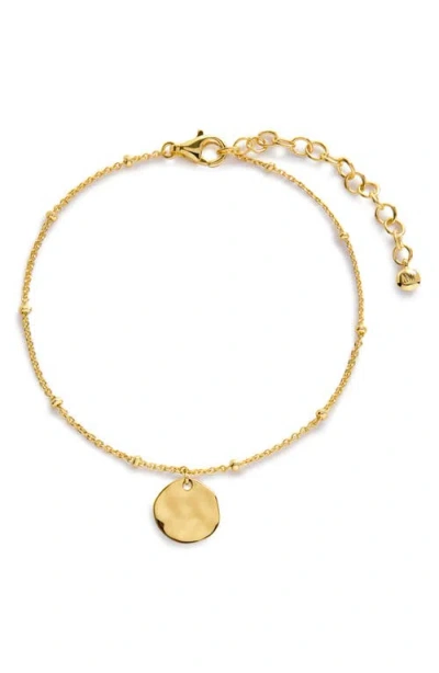 Monica Vinader Gold Siren Muse Disc Chain Bracelet