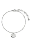 Monica Vinader Sterling Silver Siren Muse Disc Chain Bracelet In Silver