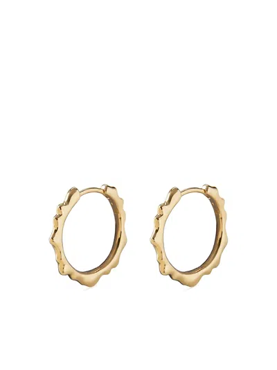 Monica Vinader Siren Muse Hoop Earrings In Gold