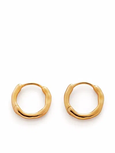 Monica Vinader Gold Vermeil Siren Muse Wave Hoop Earrings