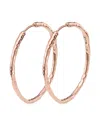 Monica Vinader Rose Gold Plated Vermeil Silver Siren Muse Large Hoop Earrings In Pink