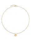 Monica Vinader Gold Siren Muse Disc Chain Necklace In Gold