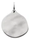 Monica Vinader Sterling Silver Siren Muse Round Pendant In White