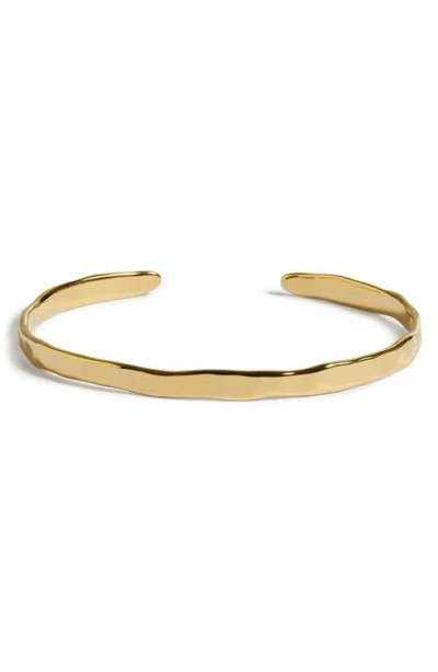 Monica Vinader Siren Muse Slim Cuff Bracelet In Gold