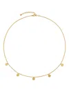 Monica Vinader Womens Gold Siren Muse Station Sterling Silver Necklac In Gold