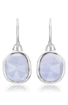 Monica Vinader Siren Semiprecious Stone Drop Earrings In Silver/blue Lace Agate