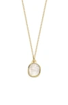 Monica Vinader Siren Semiprecious Stone Pendant Charm In Gold