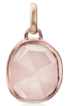 Monica Vinader Siren Semiprecious Stone Pendant Charm In Rose Gold/rose Quartz