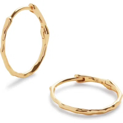 Monica Vinader Gold Siren Small Hoop Earrings In 14k Solid Gold