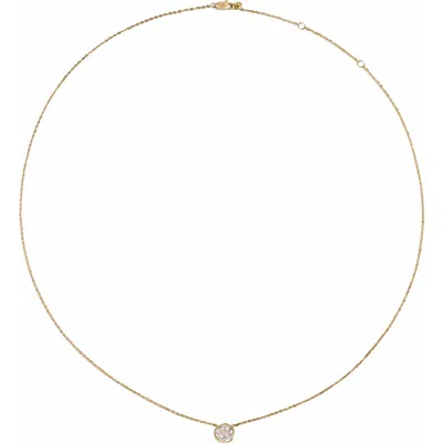 Monica Vinader Siren Solitaire Diamond Necklace In Gold
