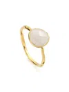 Monica Vinader Siren Semiprecious Stone Stacking Ring In Gold