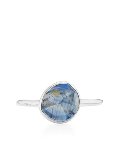 Monica Vinader Siren Stacking Ring In Silver