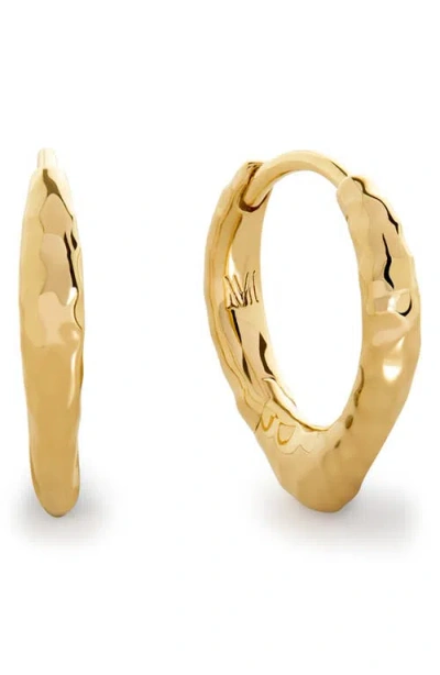 Monica Vinader Gold Siren Tapered Huggie Earrings