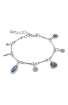 Monica Vinader Siren Tonal Charm Shaker Bracelet In Silver