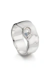 Monica Vinader Siren Wide Band Ring In Silver